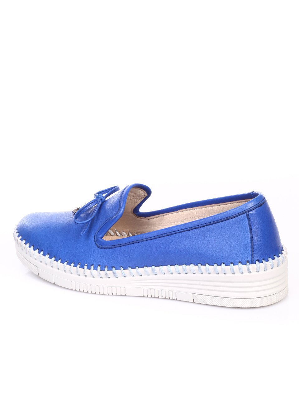 Ежедневни дамски обувки от естествена кожа 3AT-17637 blue