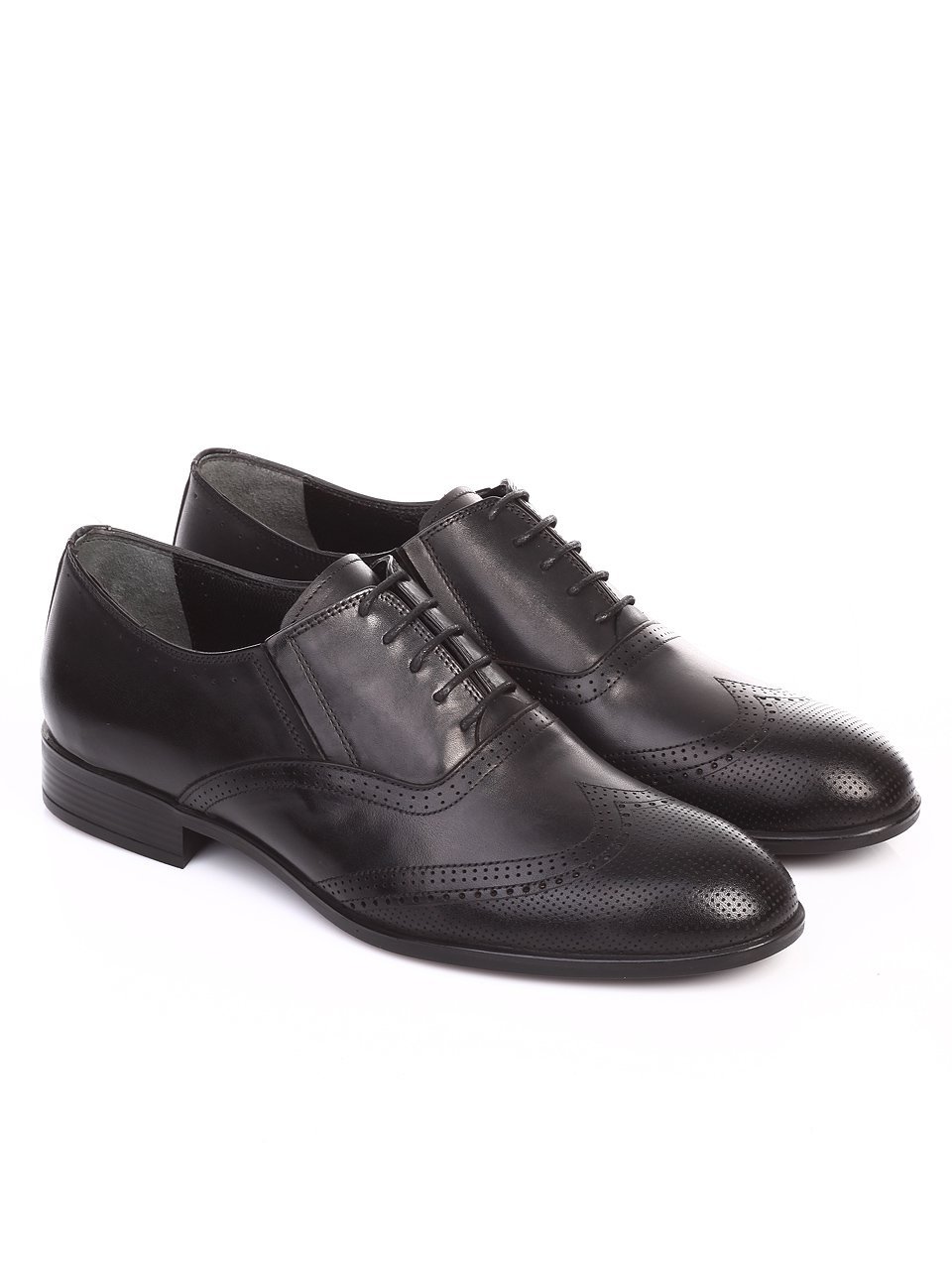 Елегантни мъжки обувки от естествена кожа 7AT-17607 black