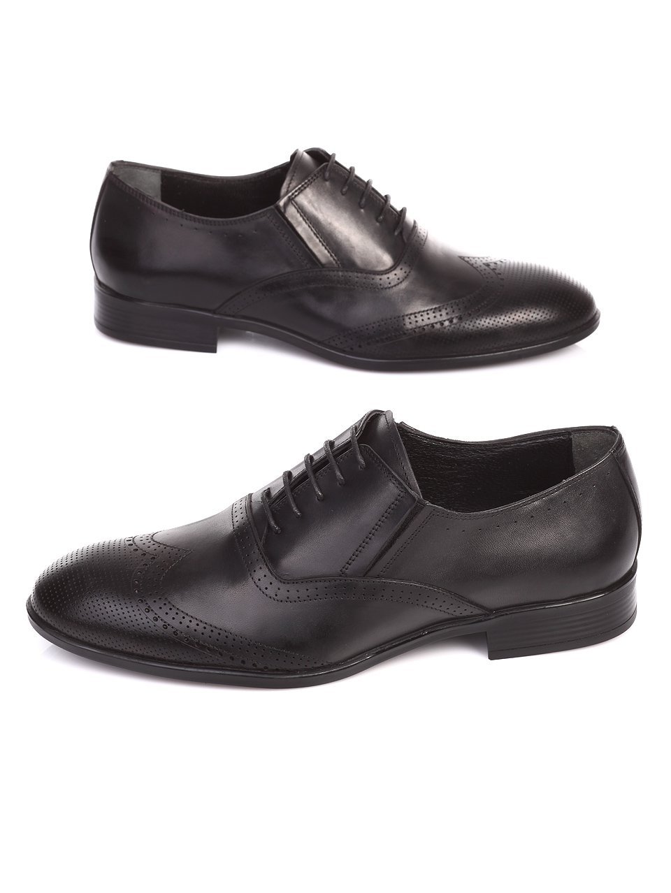 Елегантни мъжки обувки от естествена кожа 7AT-17607 black