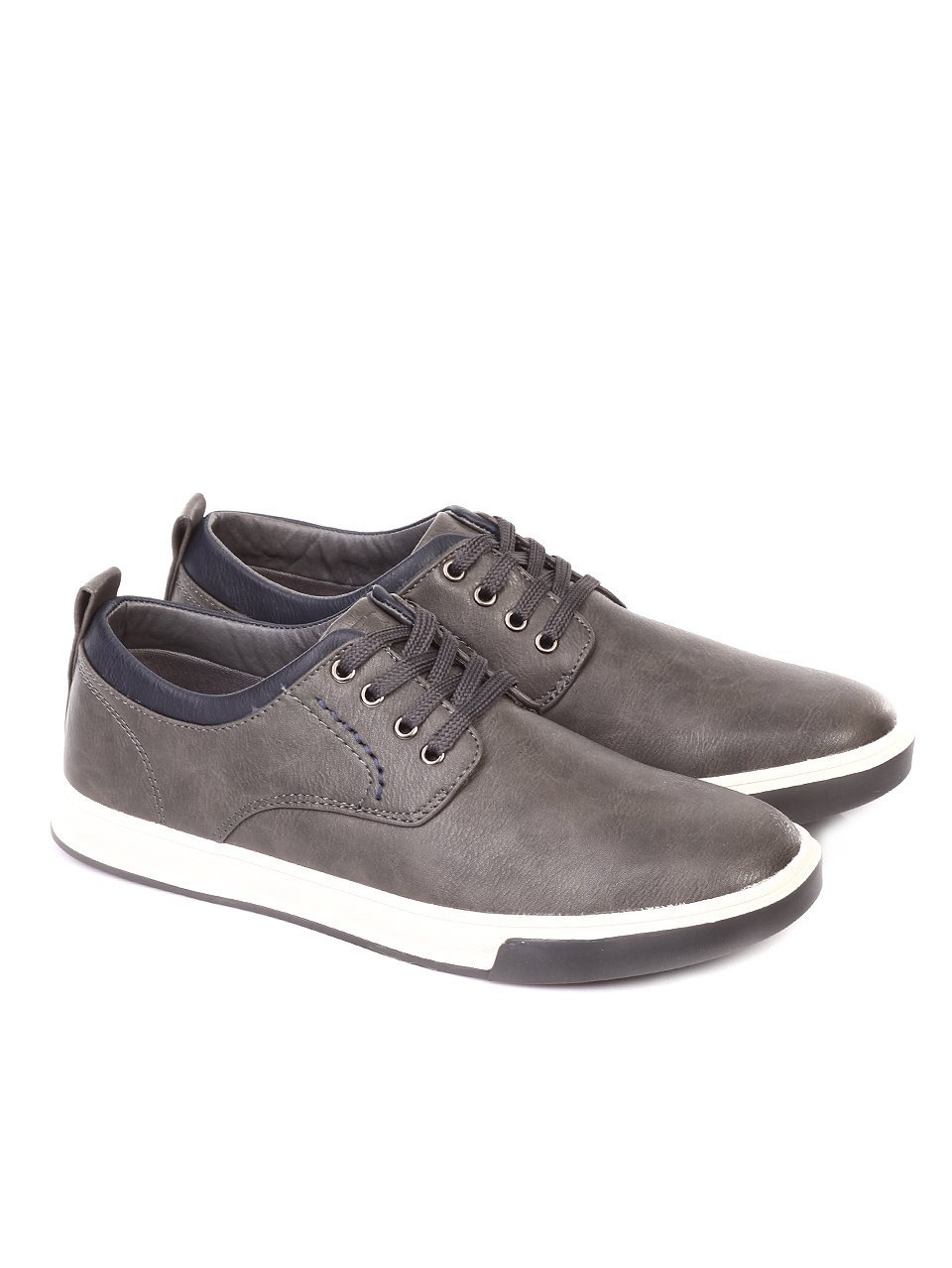Ежедневни мъжки обувки в сиво 7N-18115 grey