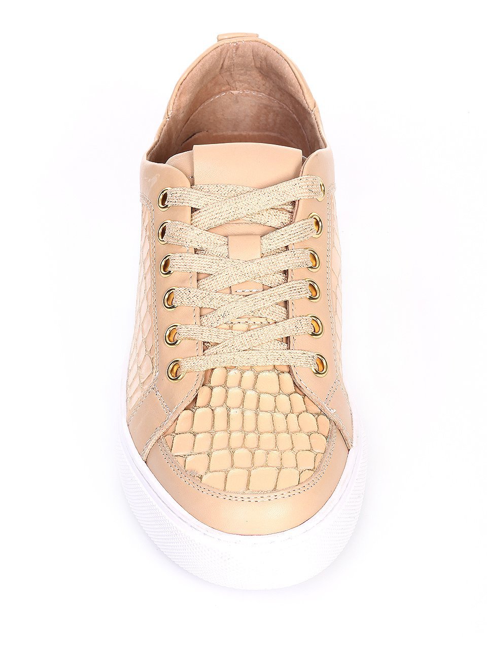 Ежедневни дамски обувки от естествена кожа 3I-17285 beige