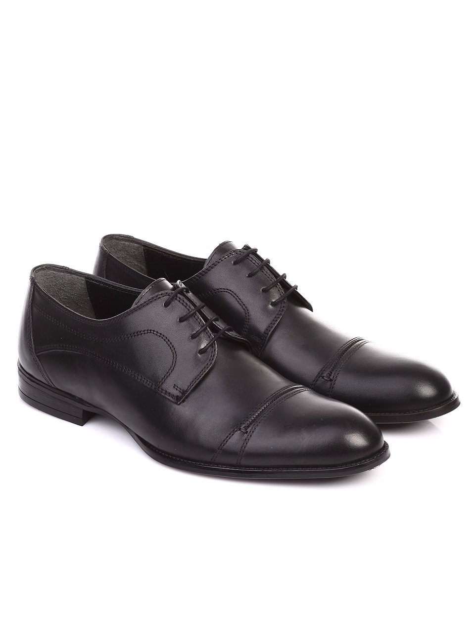 Елегантни мъжки обувки от естествена кожа 7AT-17606 black