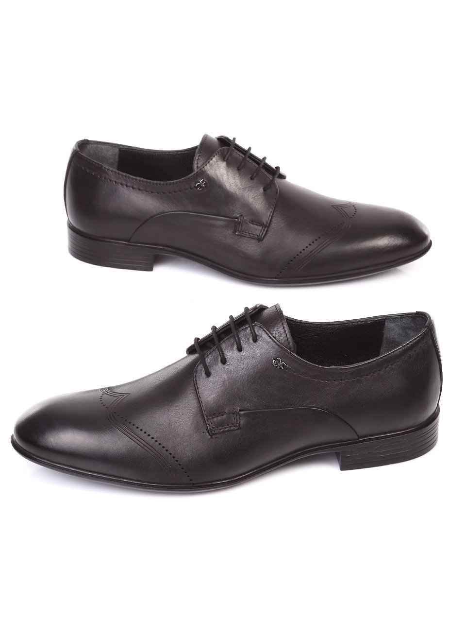 Елегантни мъжки обувки от естествена кожа 7AT-18520 black