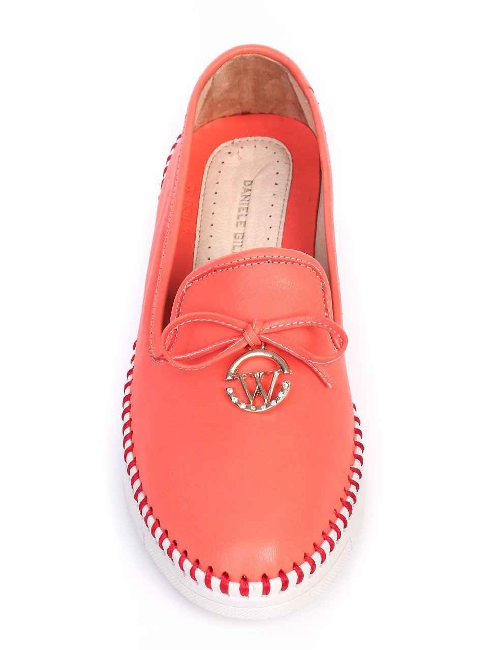Ежедневни дамски обувки от естествена кожа 3AT-17637 red