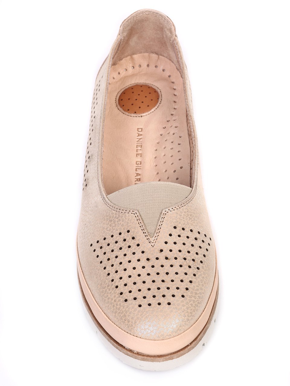 Ежедневни дамски обувки от естествена кожа 3AT-18538 beige 