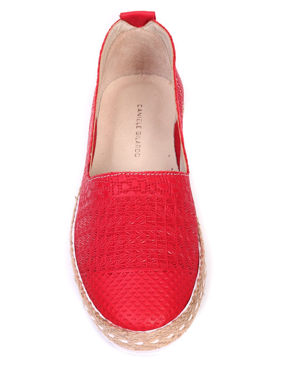 Ежедневни дамски обувки от естествена кожа 3AB-17649 red