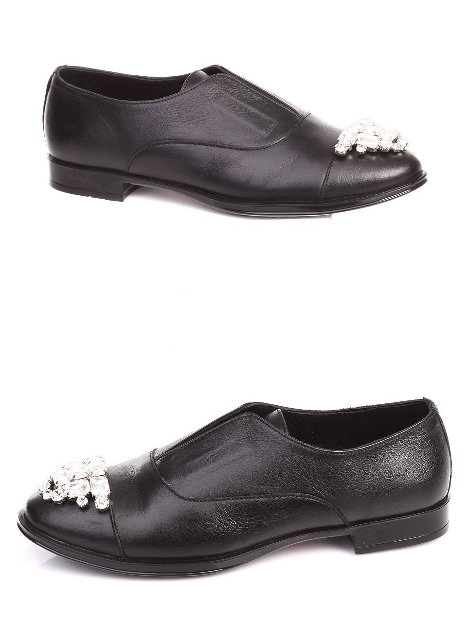 Ежедневни дамски обувки от естествена кожа 3AT-17576 black
