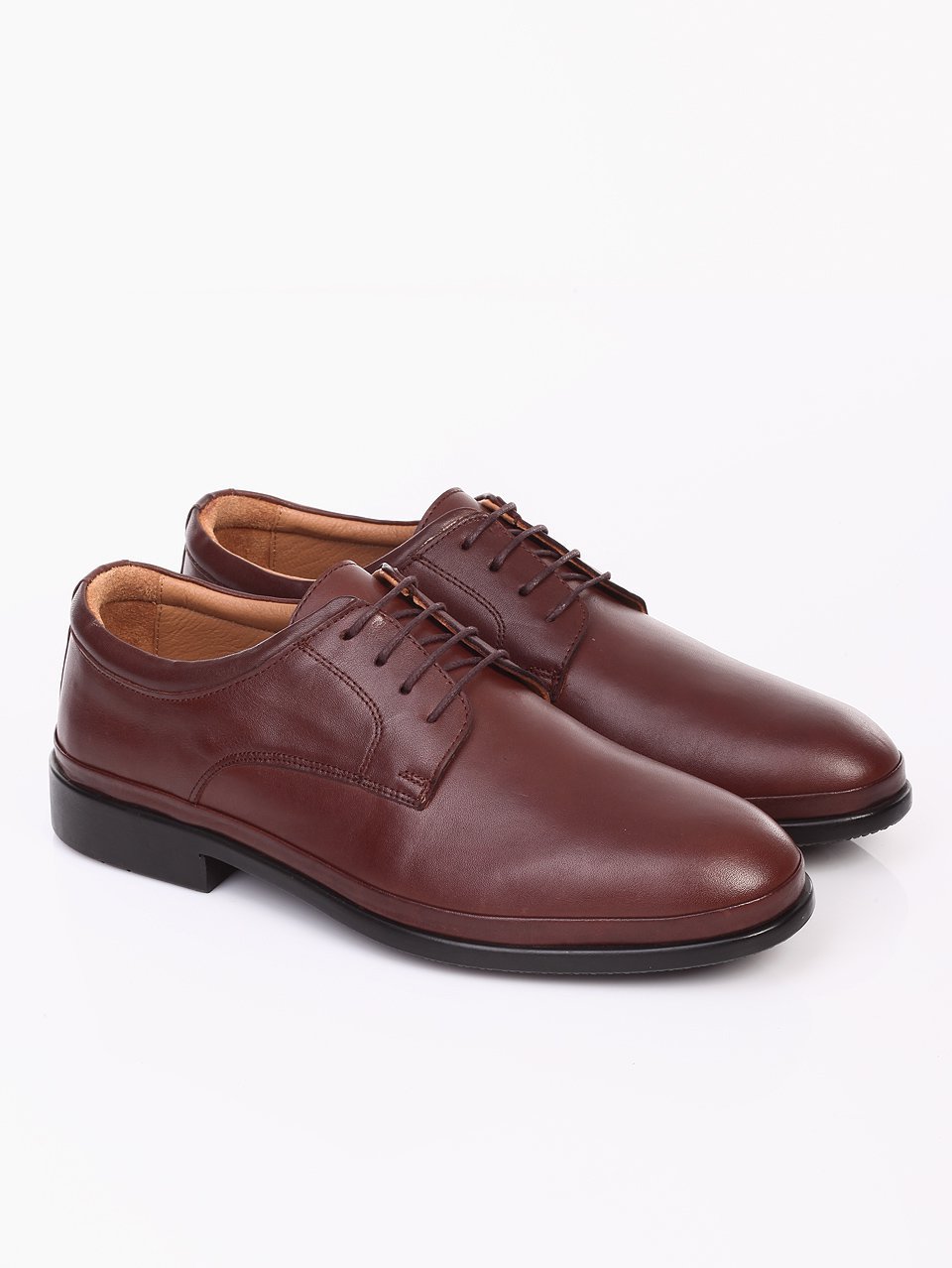 Елегантни мъжки обувки от естествена кожа 7AT-16875 brown