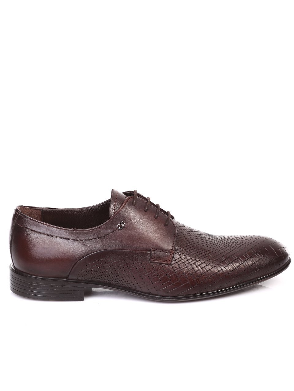 Елегантни мъжки обувки от естествена кожа 7AT-18519 brown