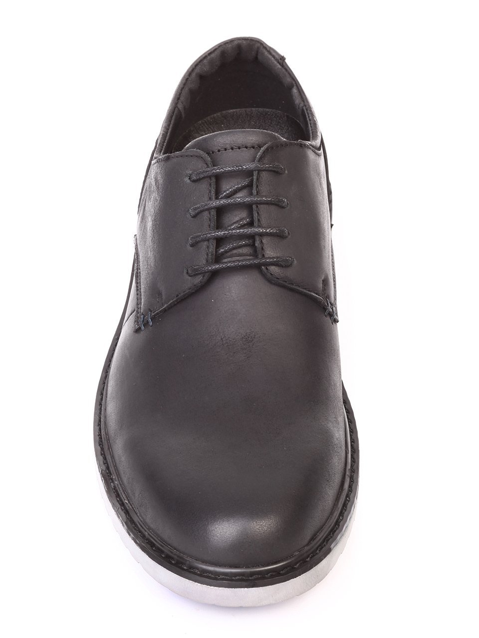 Ежедневни мъжки обувки от естествен набук 7N-17783 black