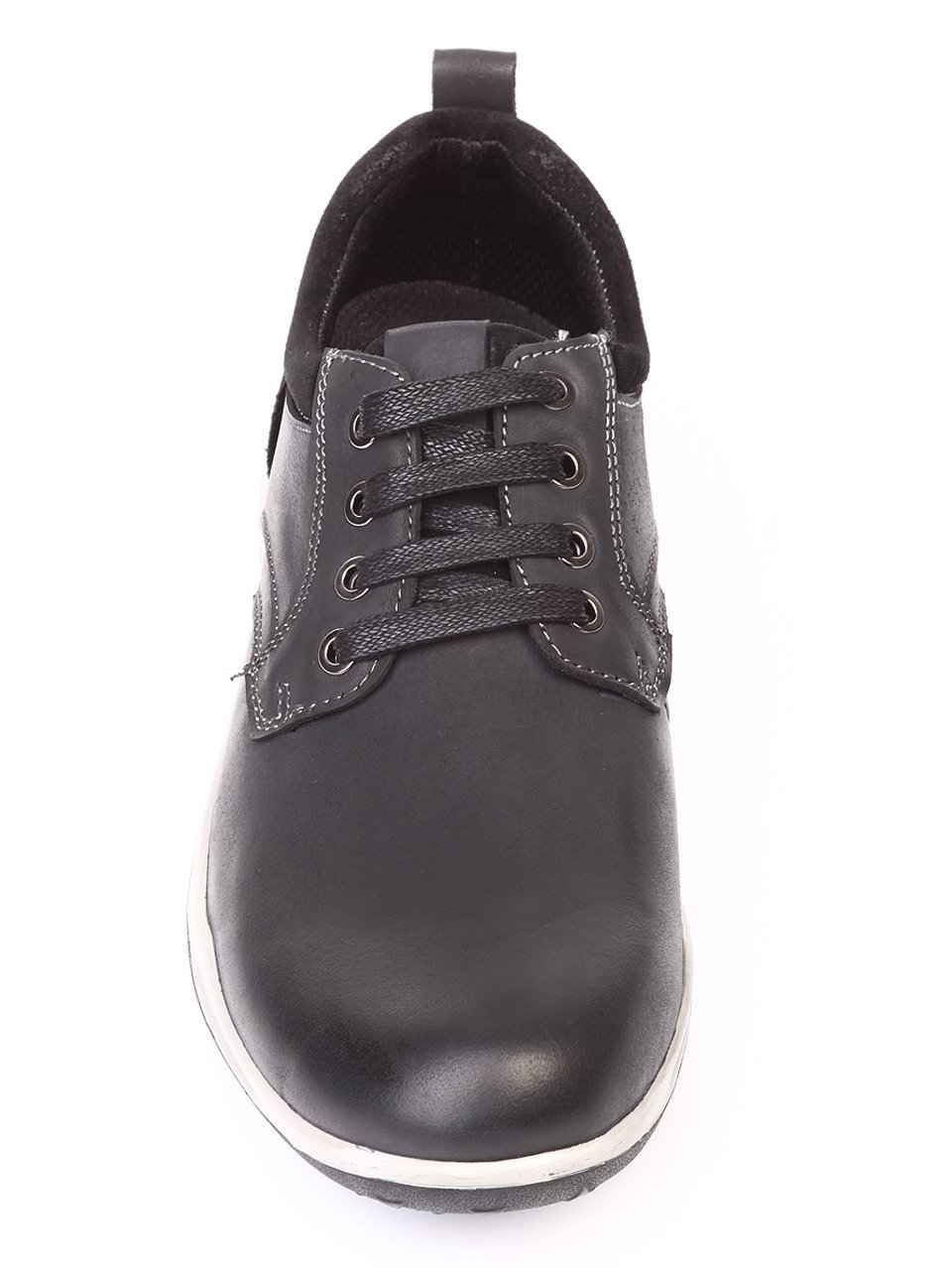 Ежедневни мъжки обувки от естествен набук 7N-17788 black
