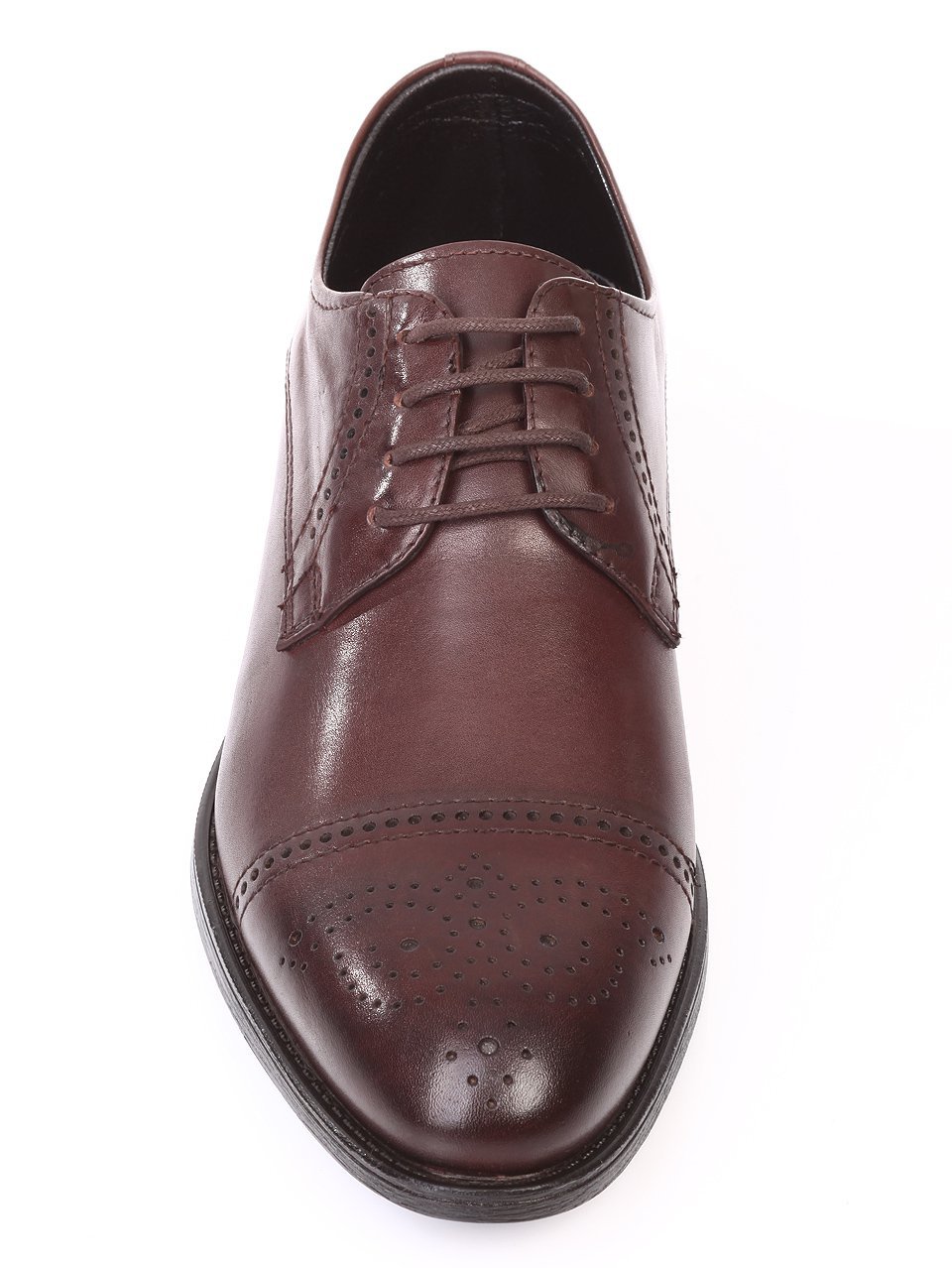 Елегантни мъжки обувки от естествена кожа 7AT-171201 brown