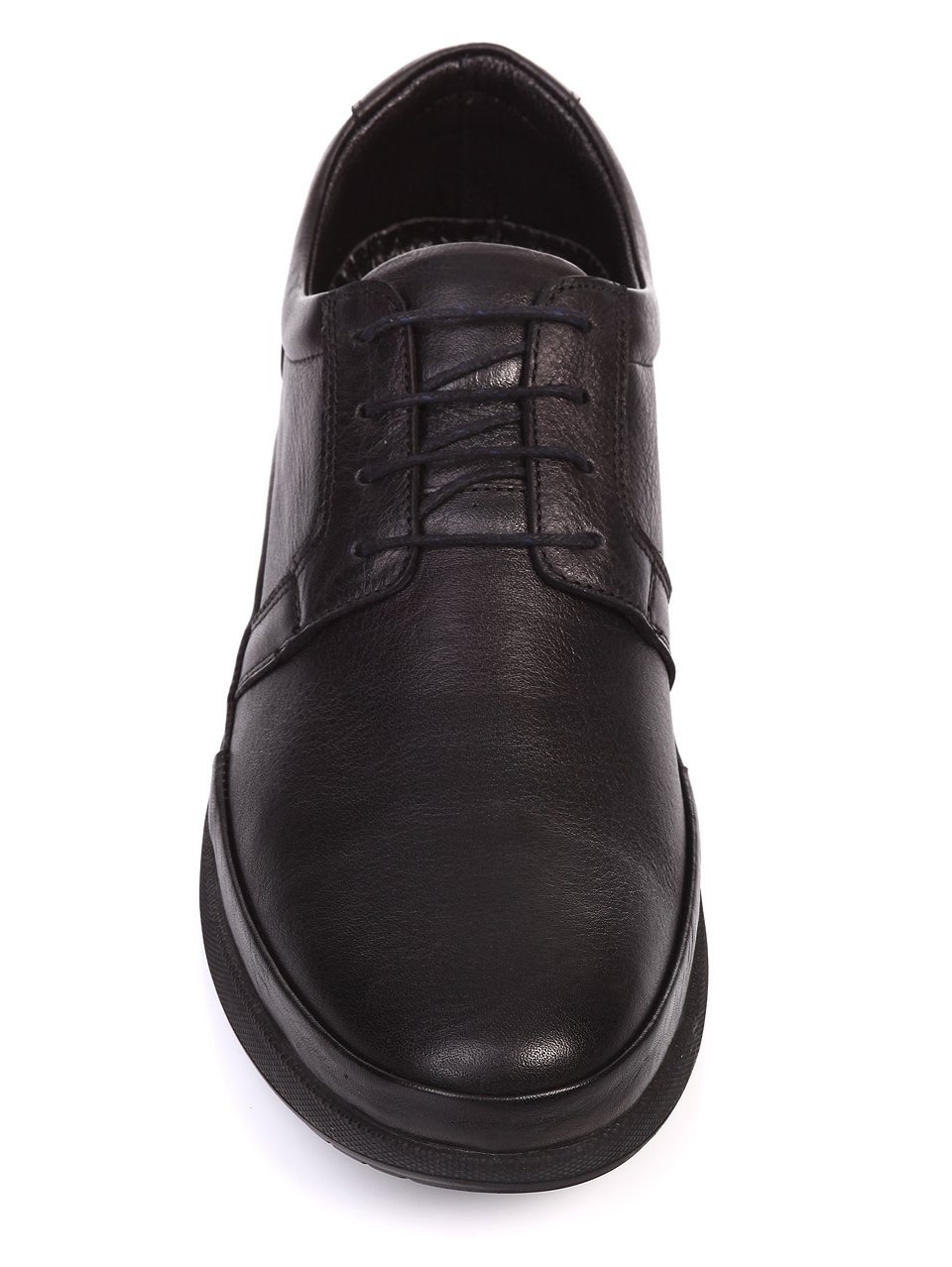 Спортно-елегантни мъжки обувки от естествена кожа 7AT-16904 black