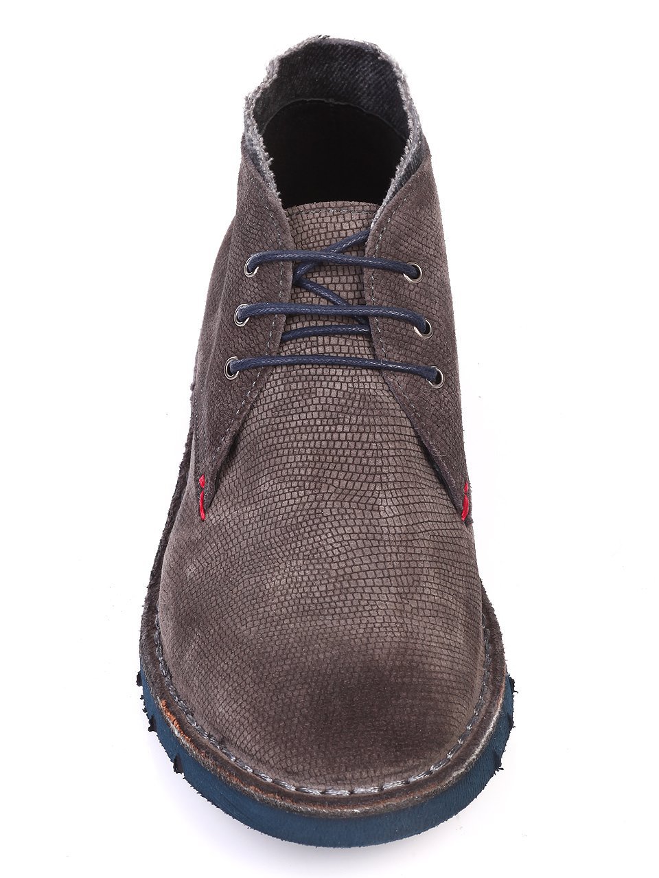 Елегантни мъжки обувки от естествен велур 6AM-16811 grey