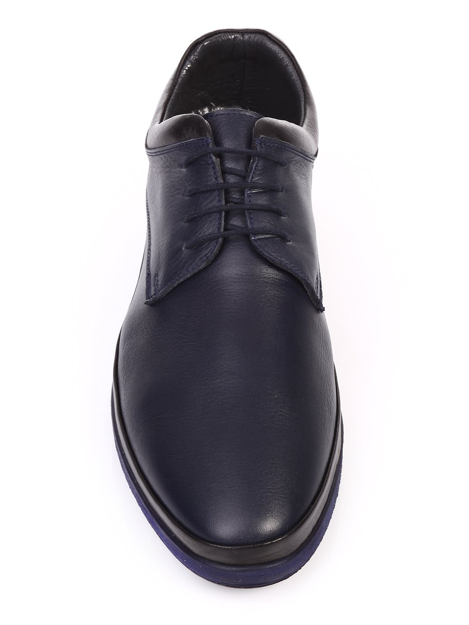 Спортно-елегантни мъжки обувки от естествена кожа 7AT-16868 navy 