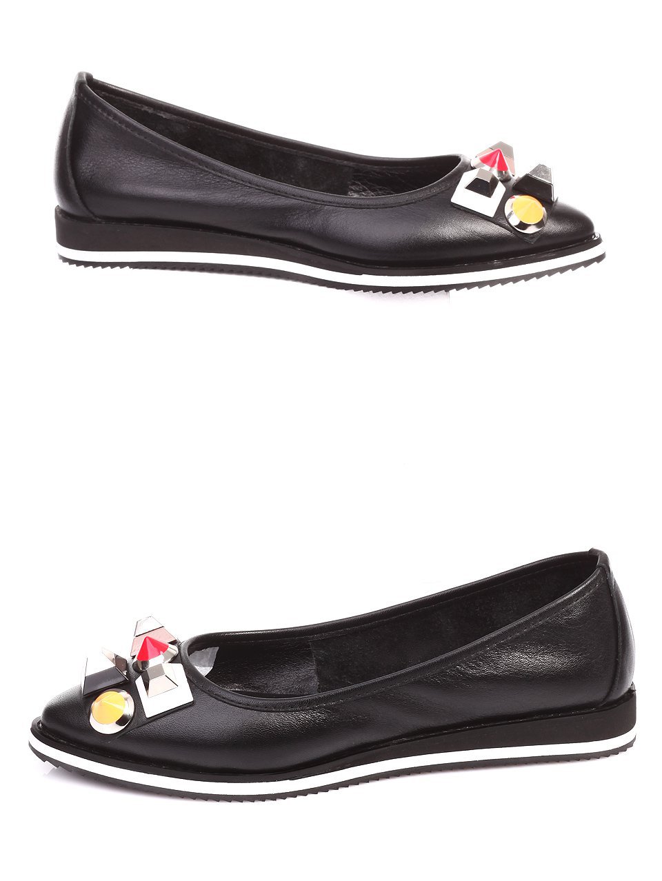 Ежедневни дамски обувки от естествена кожа 3AT-17624 black