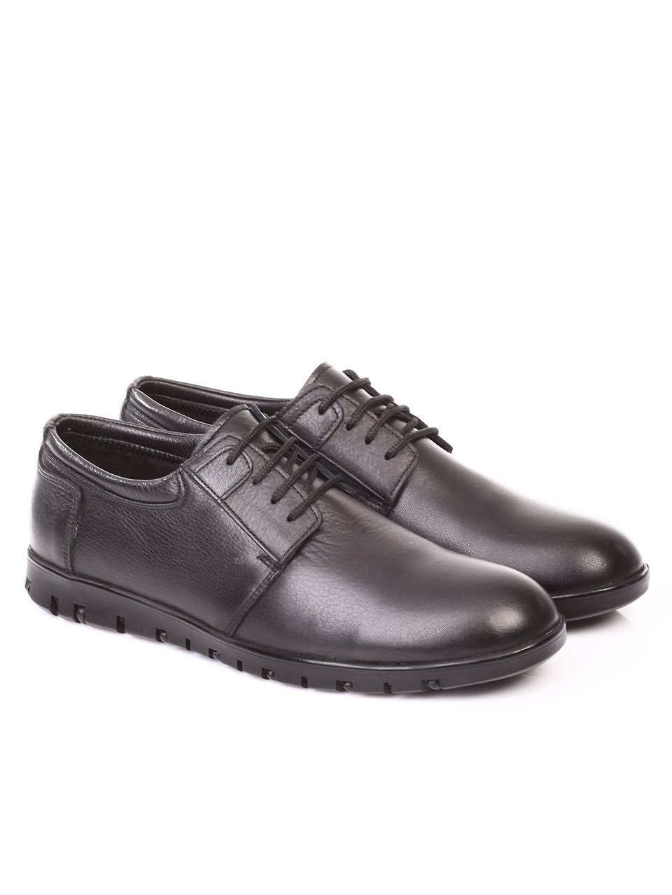 Спортно-елегантни мъжки обувки от естествена кожа 7AT-171185 black