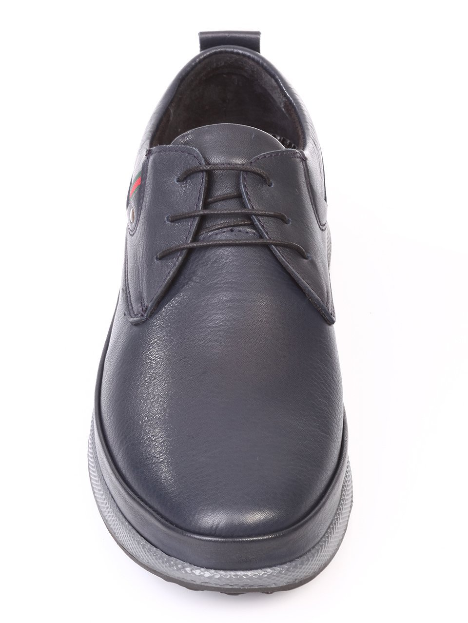 Спортно-елегантни мъжки обувки от естествена кожа 7AT-171195 dk.blue