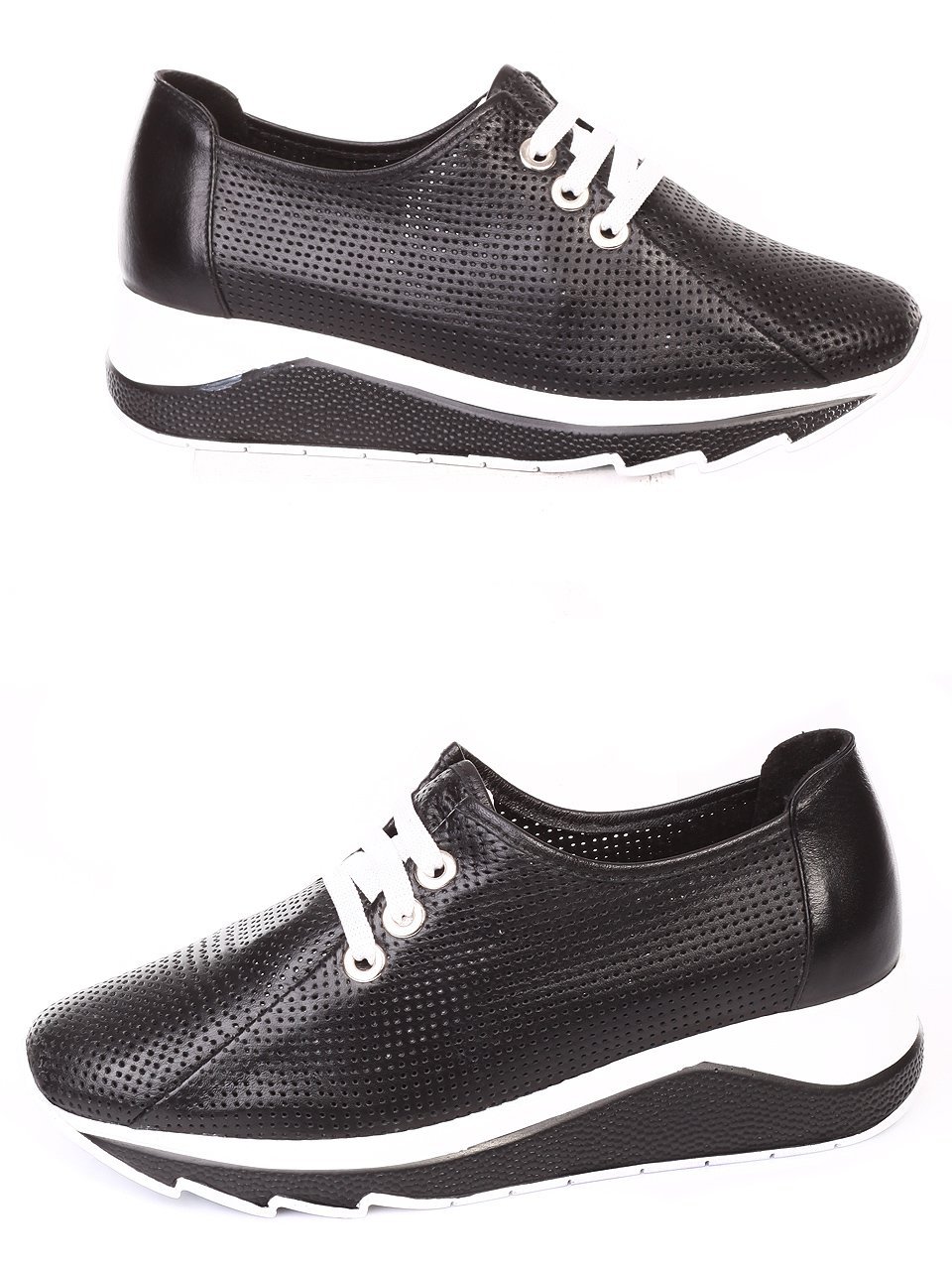 Ежедневни дамски обувки от естествена кожа 3AT-18506 black