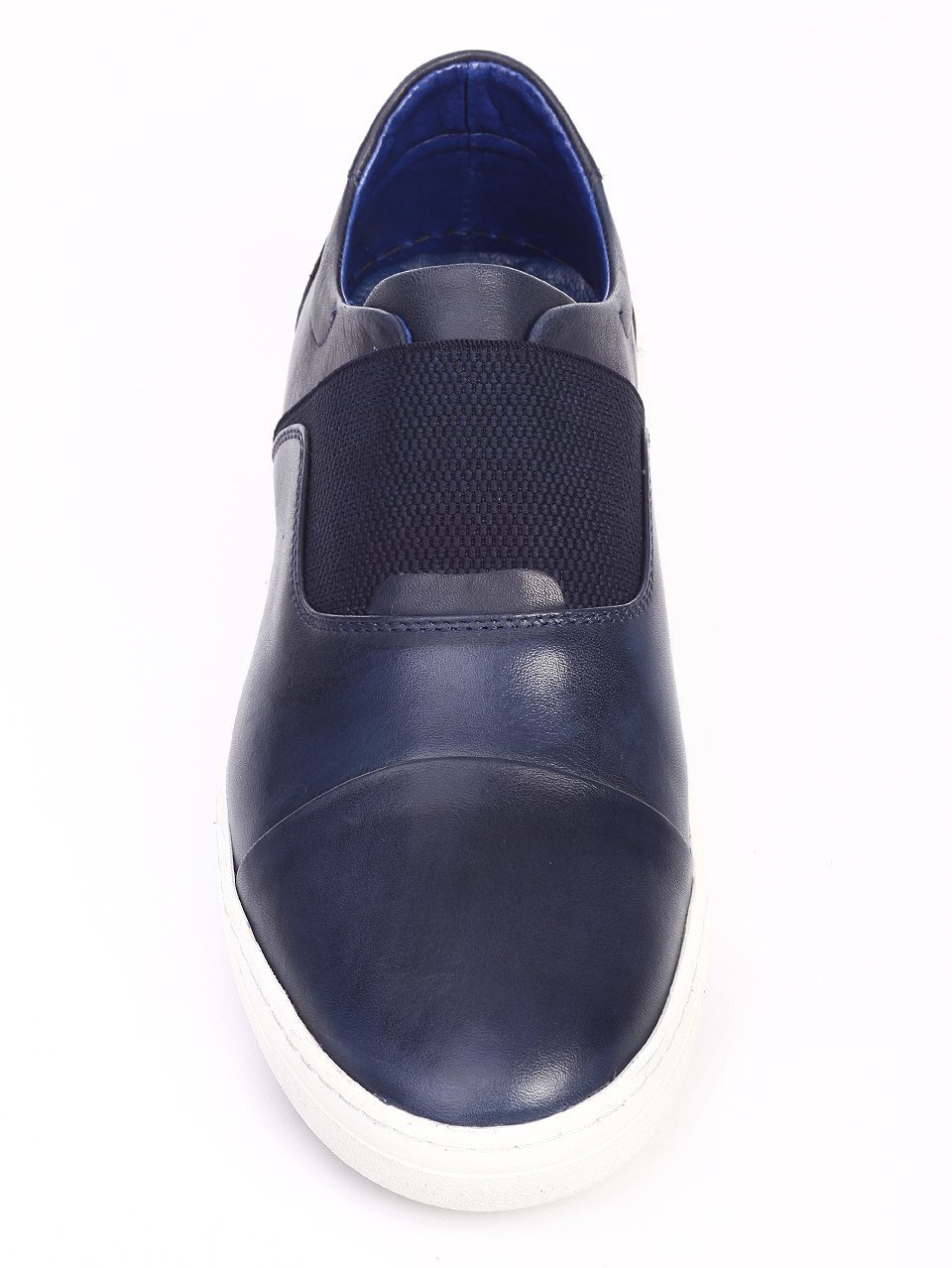 Спортно-елегантни мъжки обувки от естествена кожа 7AT-17589 blue