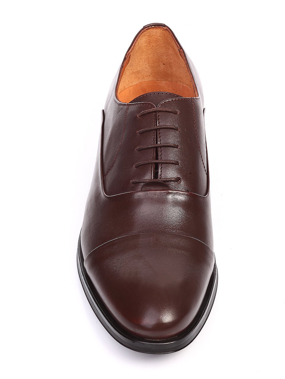 Официални мъжки обувки от естествена кожа в кафяво 7AT-16895 brown