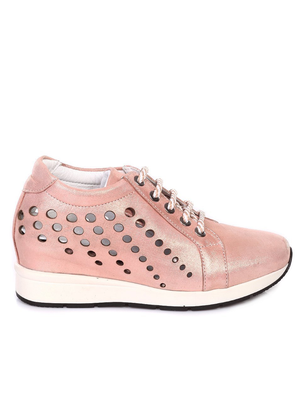 Ежедневни дамски обувки от естествена кожа 3AT-18535 pink