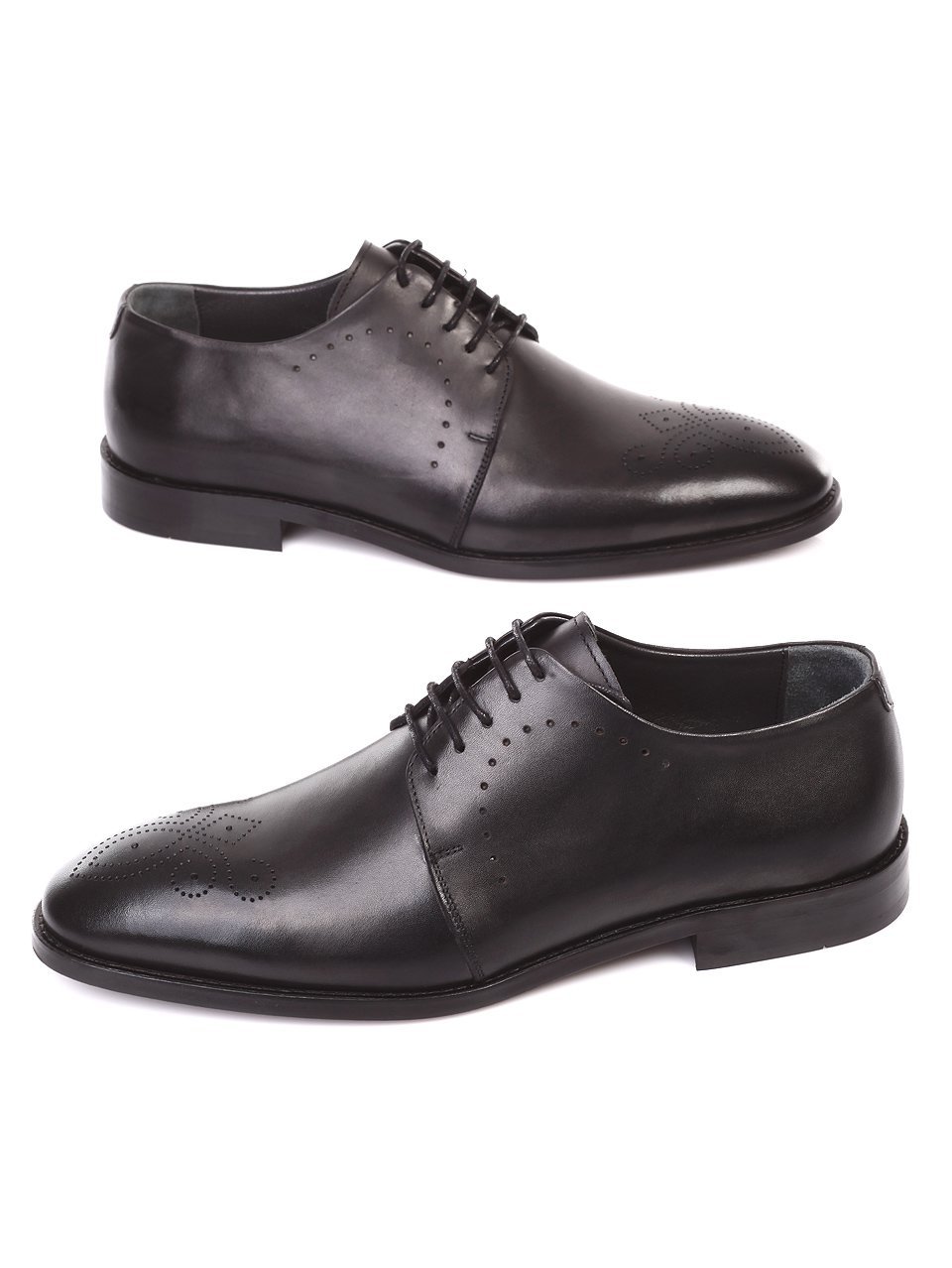 Елегантни мъжки обувки от естествена кожа 7AT-18563 black