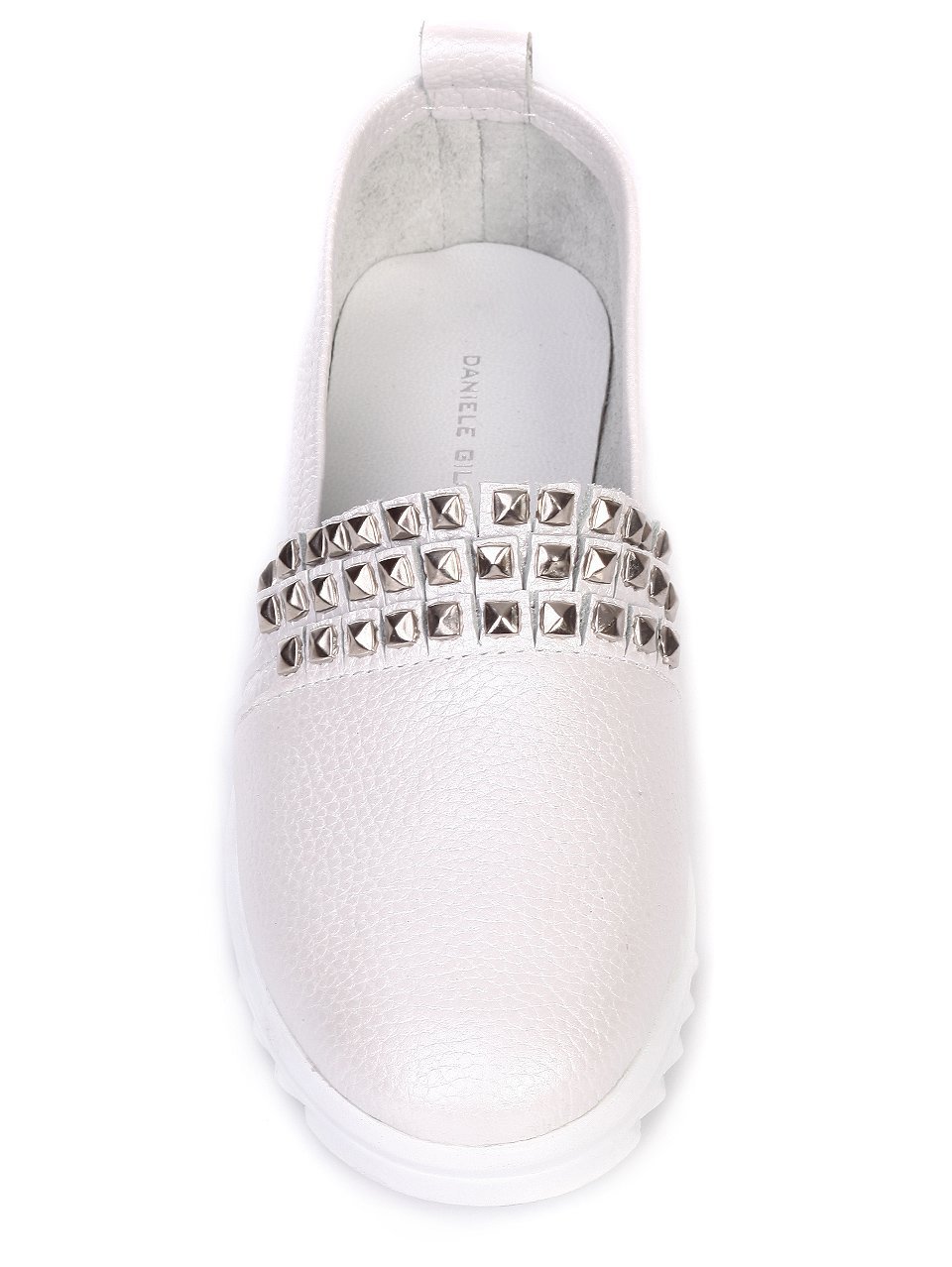 Ежедневни дамски обувки от естествена кожа 3AT-17629 white