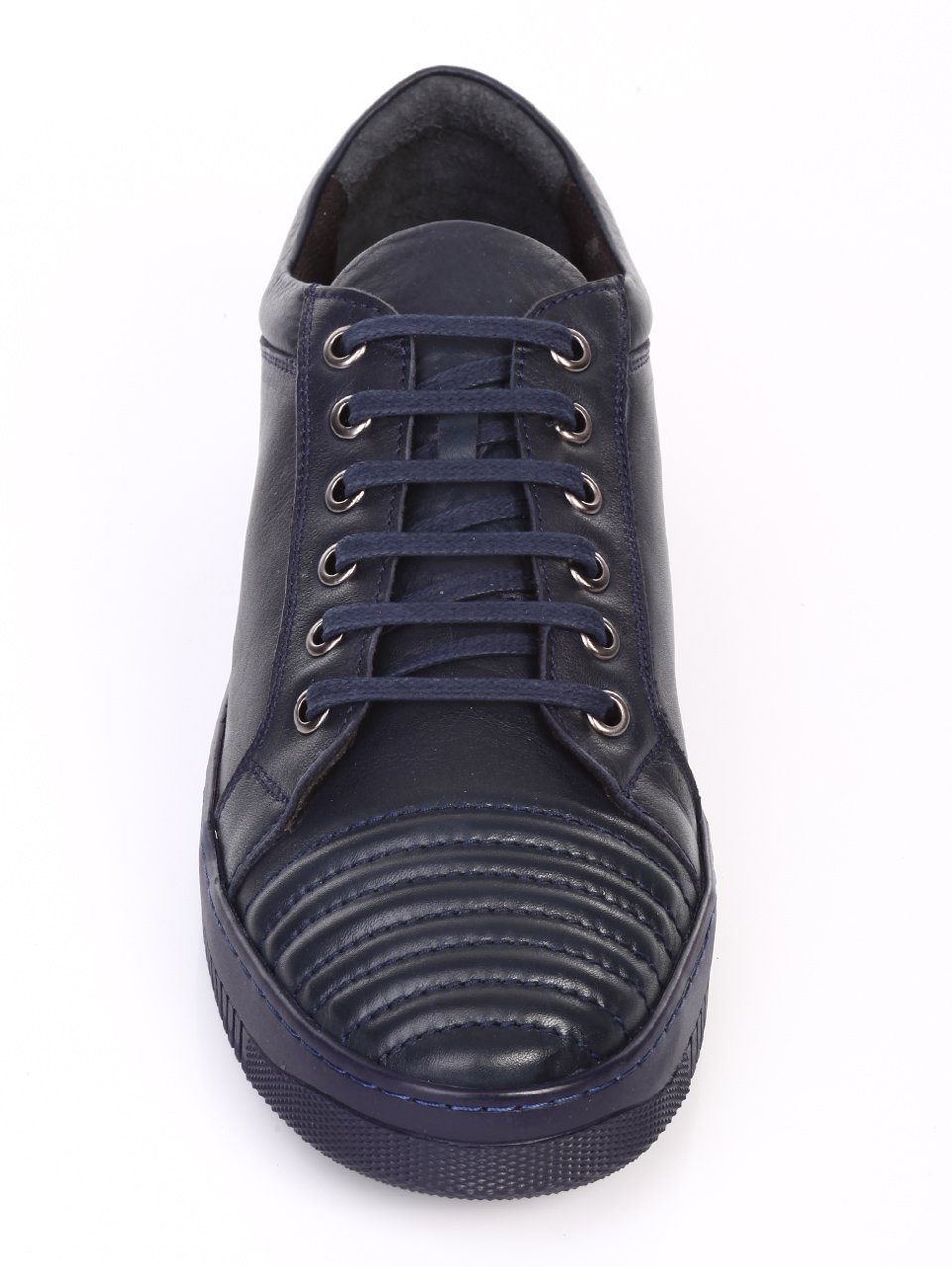 Ежедневни мъжки обувки от естествена кожа  7AT-16866 navy
