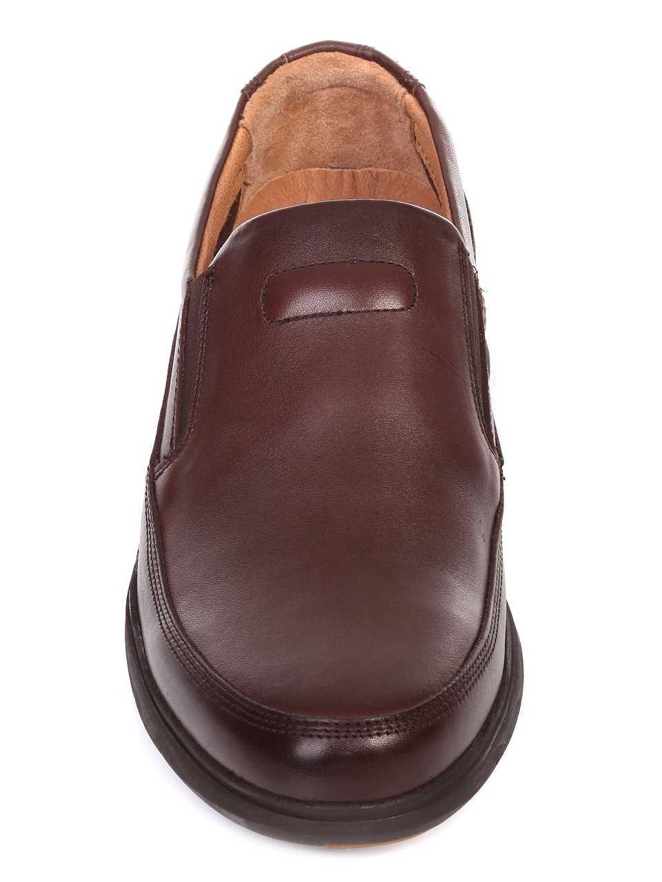 Ежедневни мъжки обувки от естествена кожа в кафяво 8Y0324-F308 brown