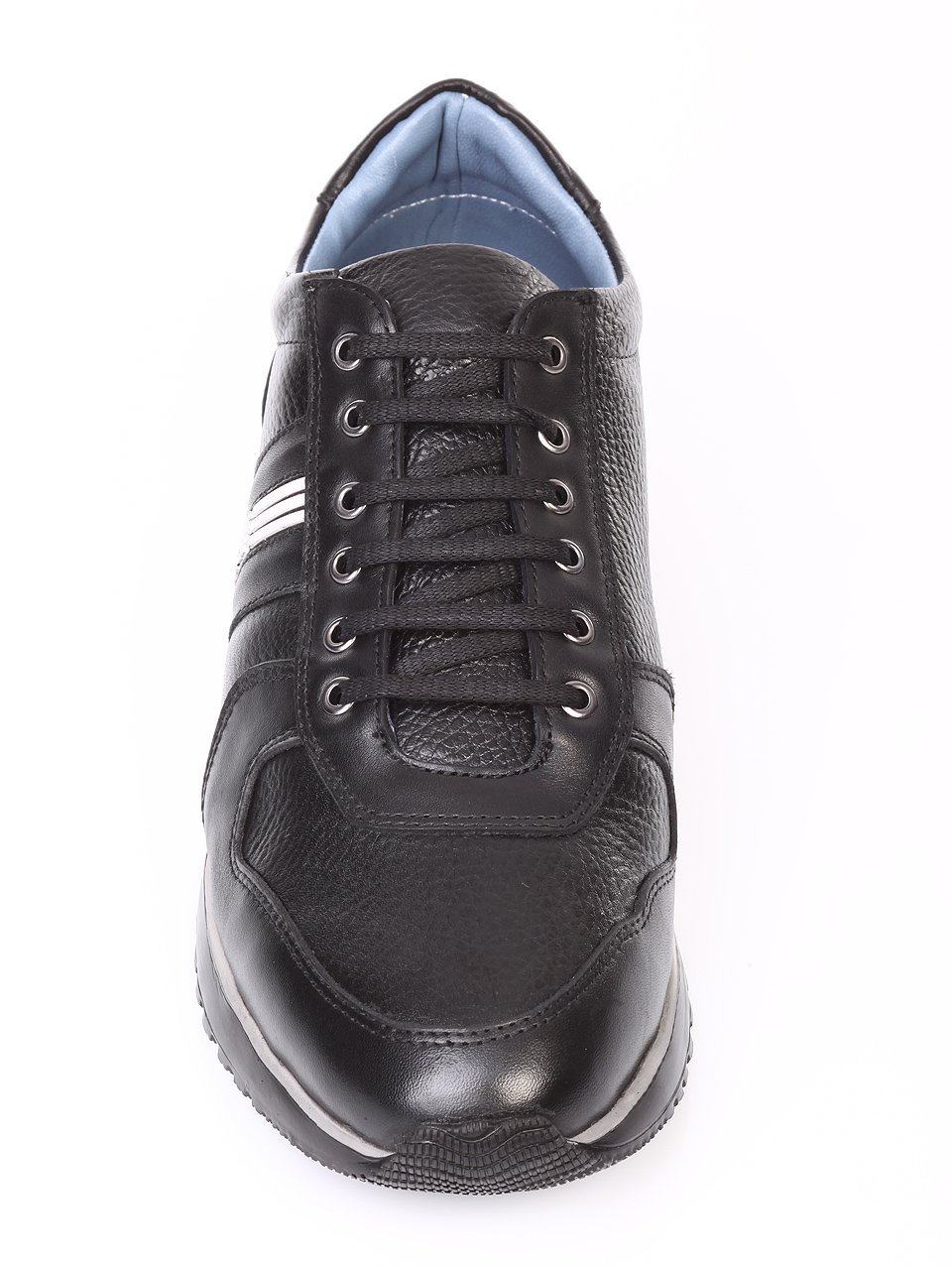 Ежедневни мъжки обувки от естествена кожа в черно 7AT-171188 black
