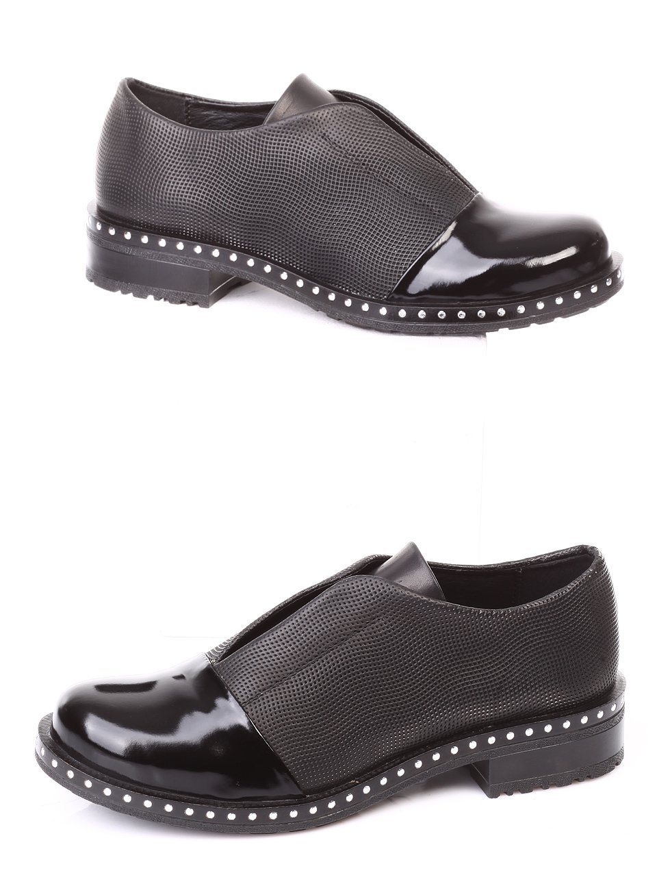 Ежедневни дамски обувки от естествена кожа 3AB-171211 black leather