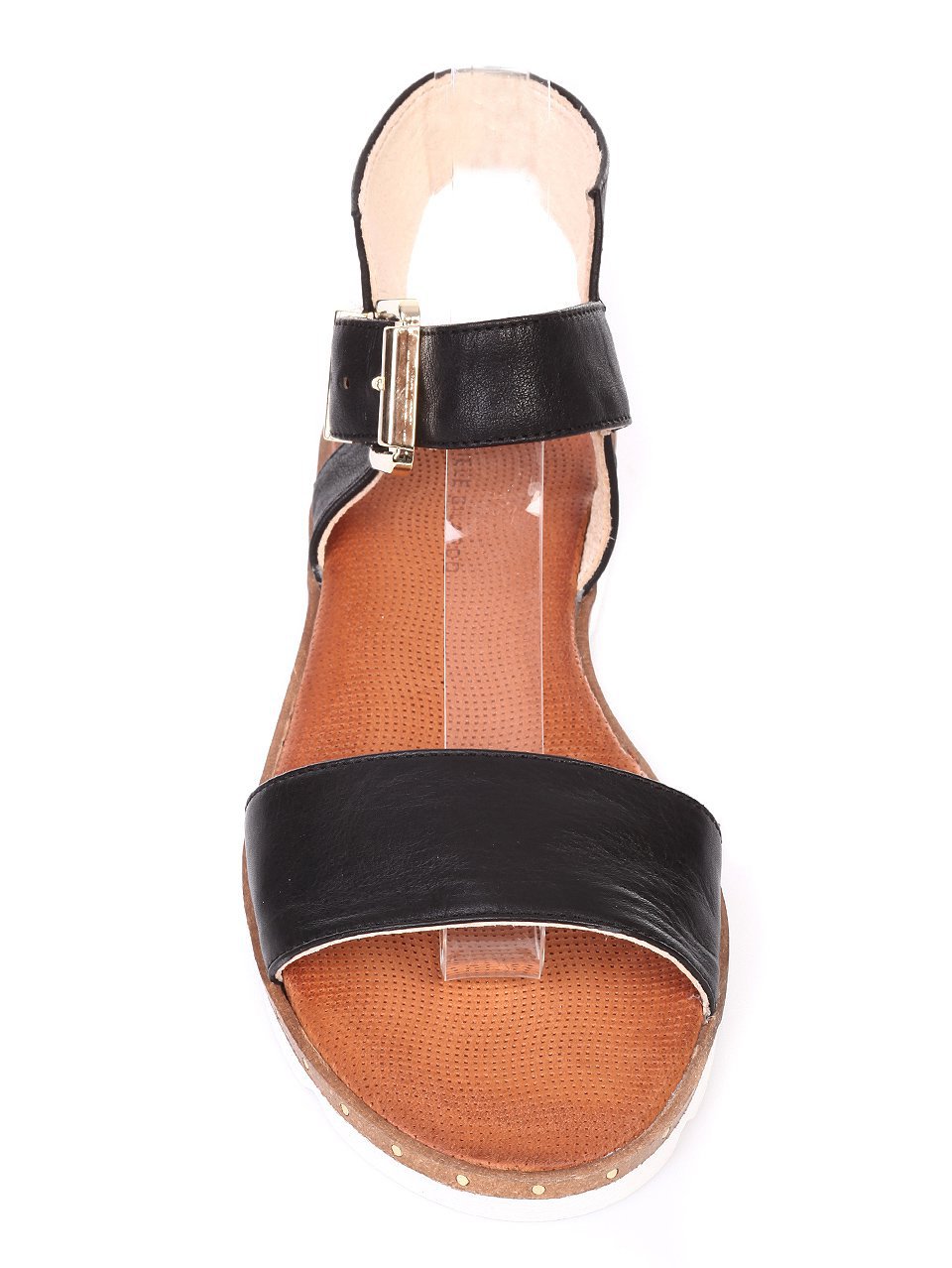 Ежедневни дамски сандали от естествена кожа 4AB-18496 black