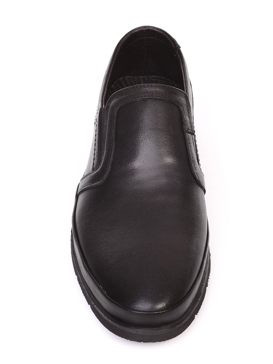 Спортно-елегантни мъжки обувки от естествена кожа 7AT-18514 black