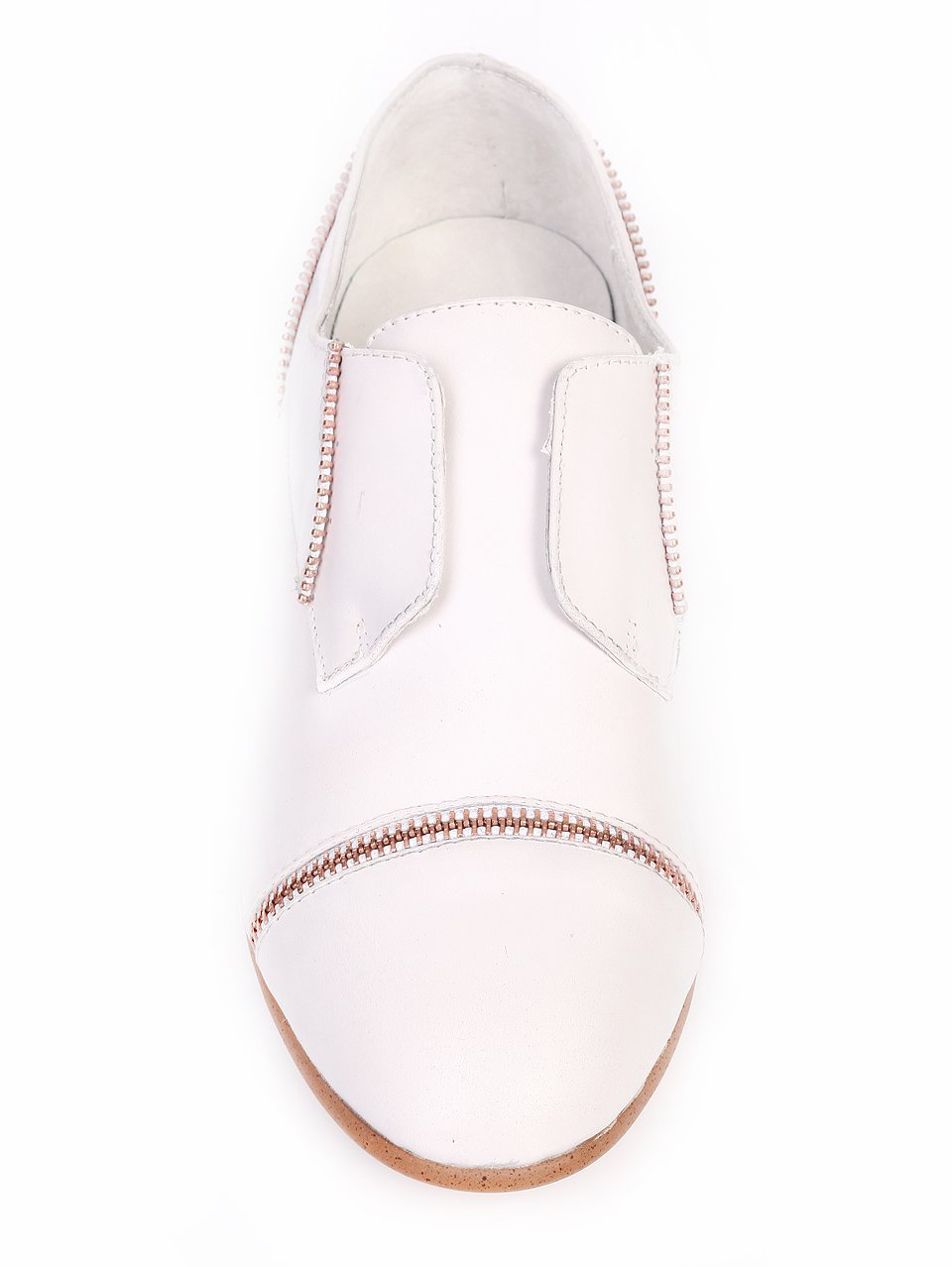 Ежедневни дамски обувки от естествена кожа 3I-17277 white