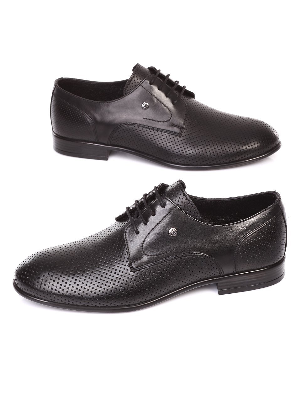 Елегантни мъжки обувки от естествена кожа 7AT-18513 black