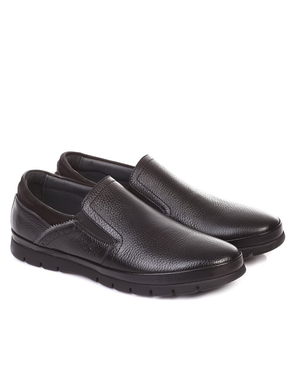 Ежедневни мъжки обувки от естествена кожа в черно I878115-2353 black