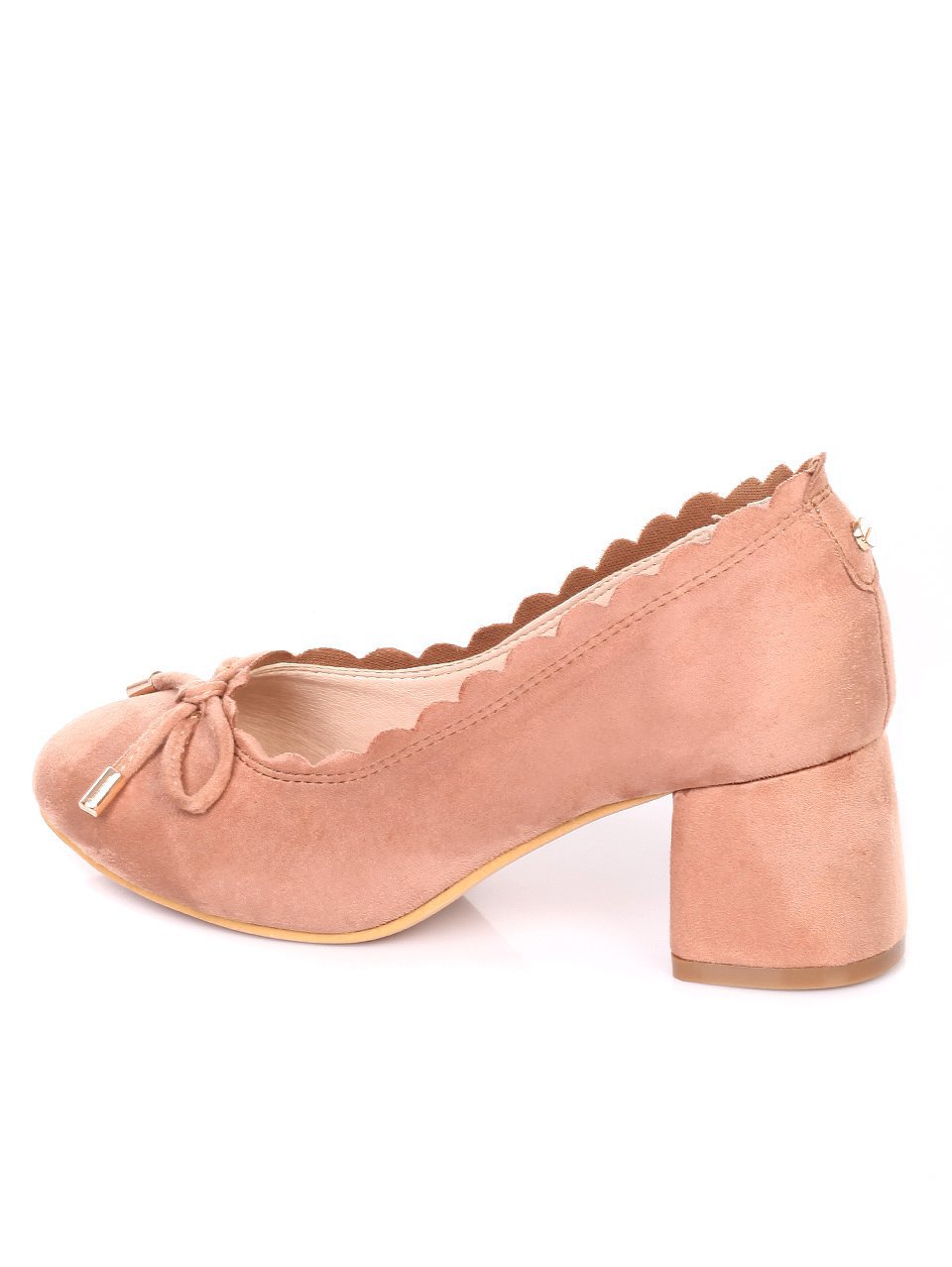 Ежедневни дамски обувки на ток в розово 3C-18220 pink