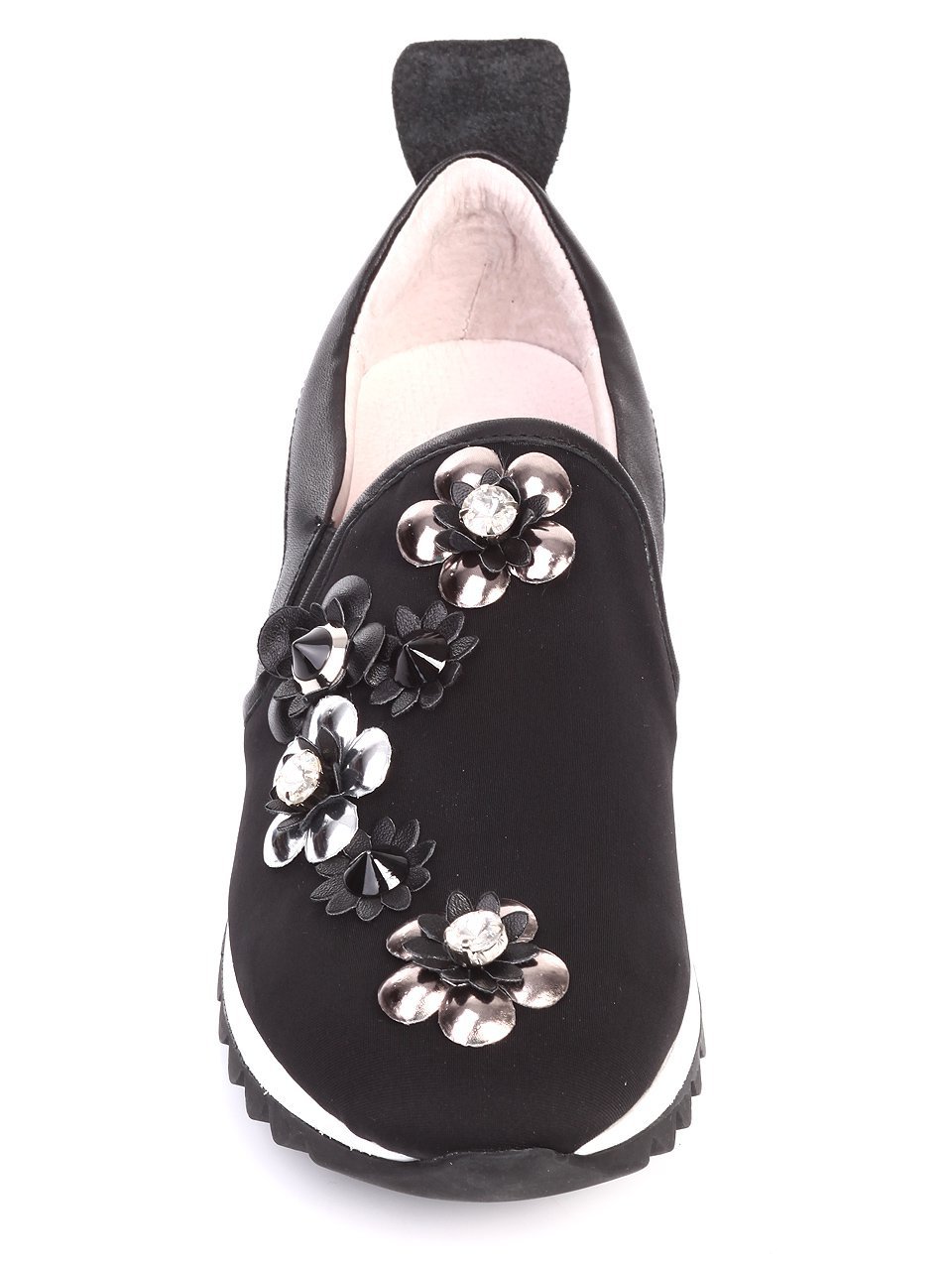 Ежедневни дамски обувки от естествена кожа 3I-17486 black