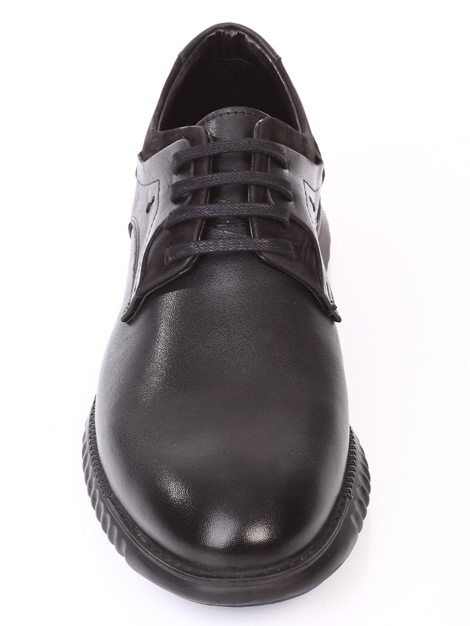 Спортно-елегантни мъжки обувки от естествена кожа 7AT-171206 black