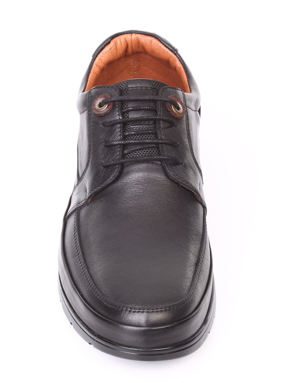 Ежедневни мъжки обувки от естествена кожа в черно 7AT-171124 black