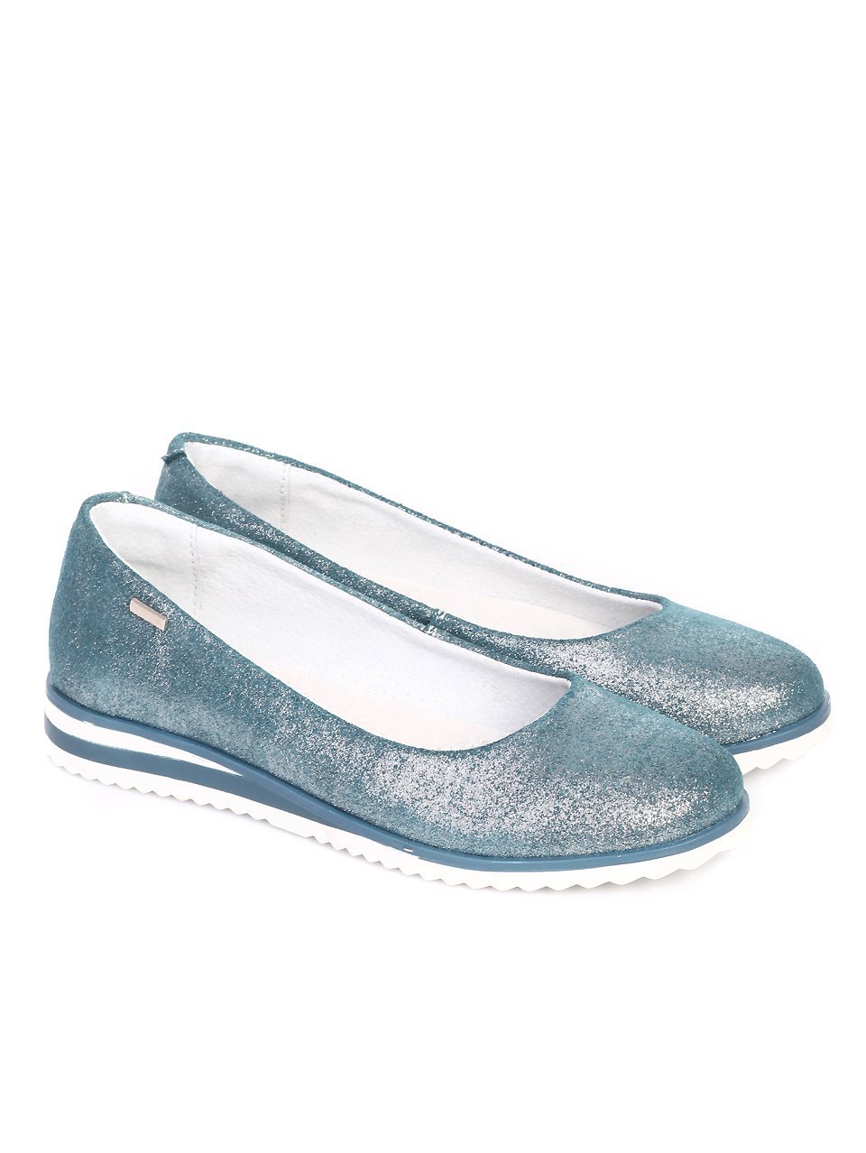 Ежедневни дамски обувки от естествен велур 3AF-17058 blue