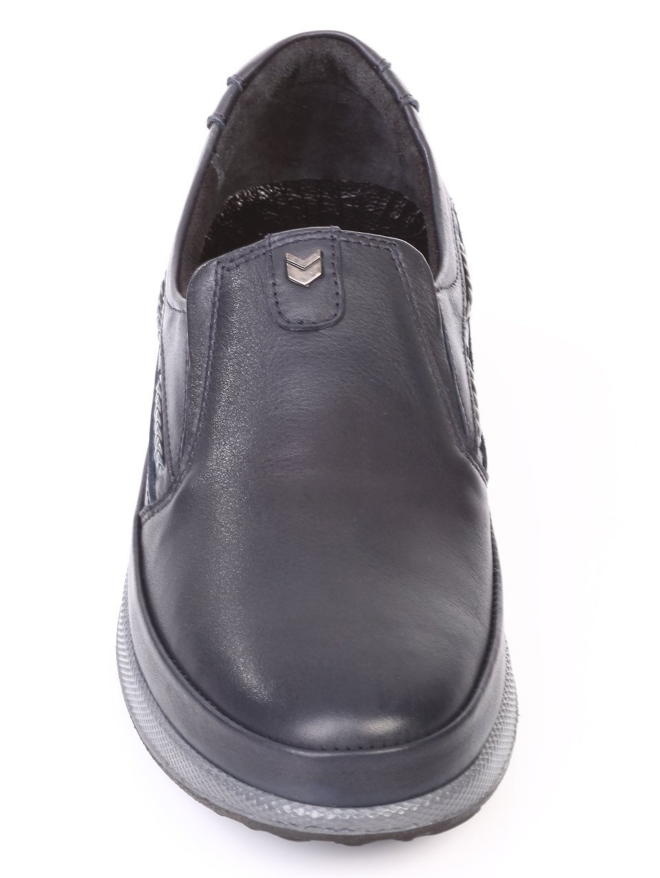 Спортно-елегантни мъжки обувки от естествена кожа 7AT-171194 dk.blue