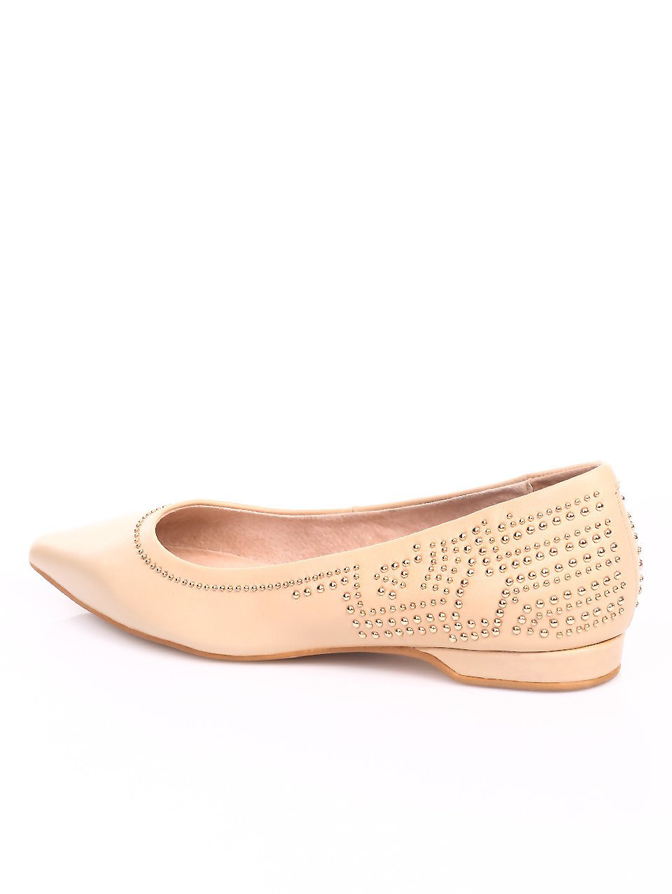 Ежедневни дамски обувки от естествена кожа 3I-17280 beige