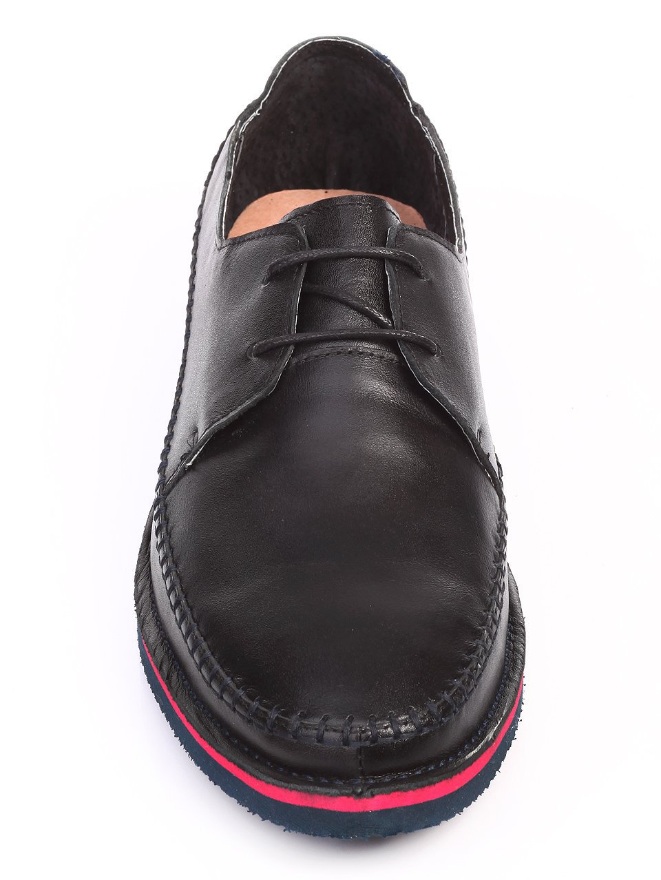 Спортно-елегантни мъжки обувки от естествена кожа 7N-17414 black