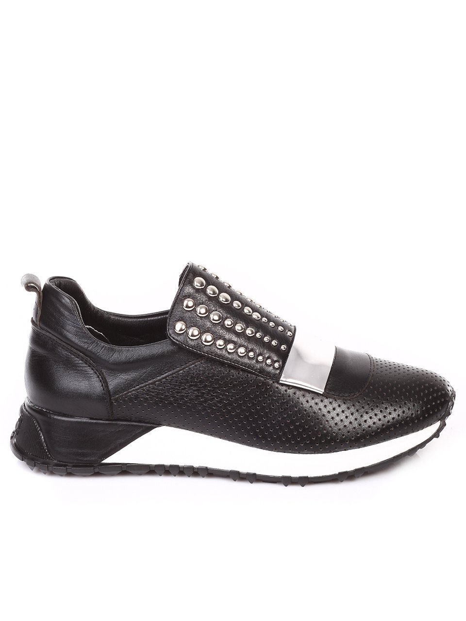 Ежедневни дамски обувки от естествена кожа 3AT-18550 black