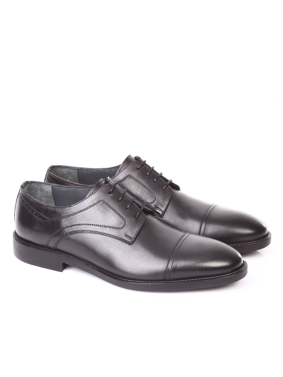 Елегантни мъжки обувки от естествена кожа 7AT-171130 black