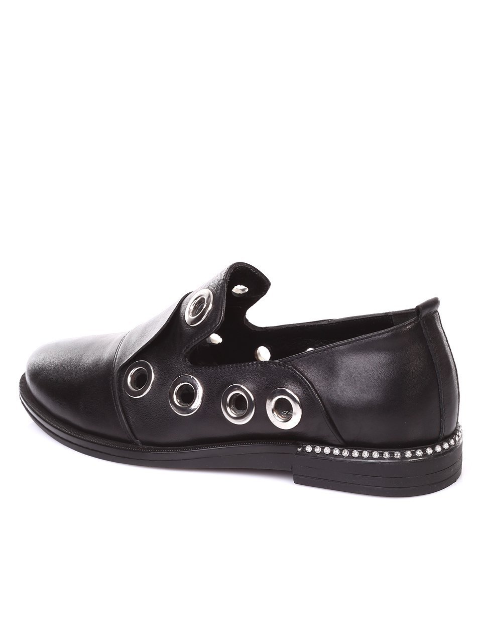 Ежедневни дамски обувки от естествена кожа 3AT-18540 black