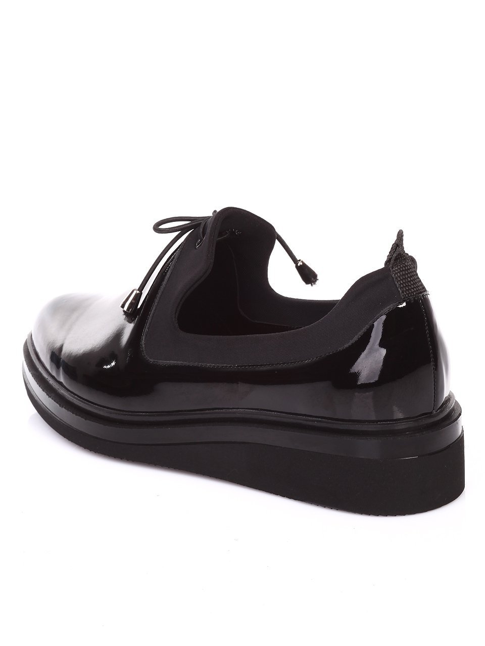 Ежедневни дамски обувки от естествен лак 3AT-16821 black 