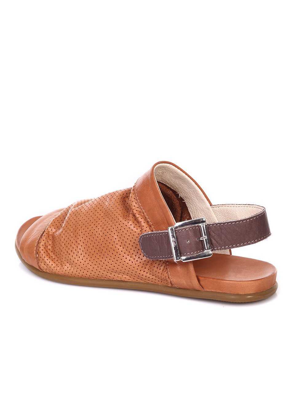 Ежедневни дамски сандали от естествена кожа 564-3282 brown